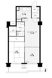 パレッヂ新小岩 1LDKの間取図画像