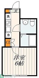 カスカード亀有 1Kの間取図画像