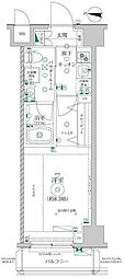 レアライズ清澄白河 1Kの間取図画像