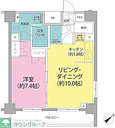 PARKHABIO東向島 1LDKの間取図画像