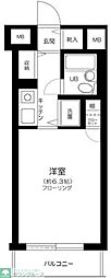 グリーンプラザ東あずま ワンルームの間取図画像
