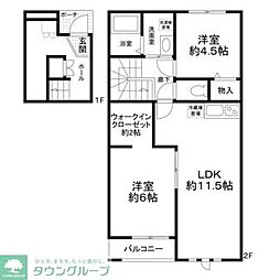 LANAIHOUSENOAH 2LDKの間取図画像