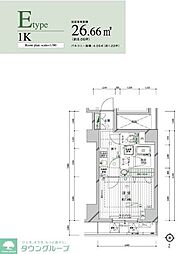 ランドステージ日暮里 1Kの間取図画像