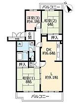 UR谷津パークタウン参番街  ｜ 千葉県習志野市谷津3丁目（賃貸マンション3LDK・5階・81.68㎡） その2