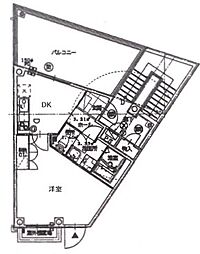 JR中央本線 中野駅 徒歩7分の賃貸マンション 3階1DKの間取り