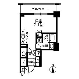西武新宿線 下落合駅 徒歩5分の賃貸マンション 4階1Kの間取り