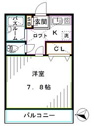 東京メトロ丸ノ内線 中野坂上駅 徒歩4分の賃貸アパート 2階1Kの間取り