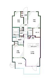 東京メトロ丸ノ内線 方南町駅 徒歩3分の賃貸マンション 4階2SLDKの間取り