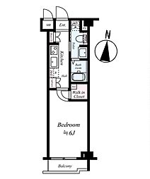 JR山手線 目白駅 徒歩7分の賃貸マンション 4階1Kの間取り