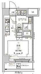 JR総武線 東中野駅 徒歩6分の賃貸マンション 1階ワンルームの間取り