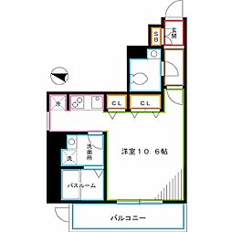 東京メトロ丸ノ内線 中野新橋駅 徒歩5分の賃貸マンション 3階ワンルームの間取り