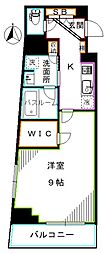 東京メトロ丸ノ内線 中野新橋駅 徒歩6分の賃貸マンション 4階1Kの間取り