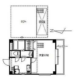 JR総武線 中野駅 徒歩10分の賃貸マンション 4階1Kの間取り