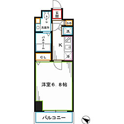 グランド・ガーラ新宿 1Kの間取図画像