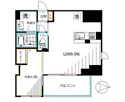 中野区中野3丁目マンション 1LDKの間取図画像