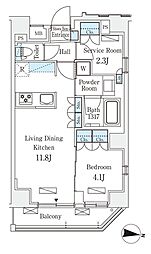 ラティエラ中野新井 1SLDKの間取図画像