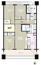 グランドテラス新宿 3SLDKの間取図画像