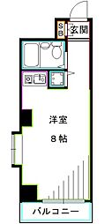 サンウッド ワンルームの間取図画像