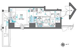 ZOOM新宿下落合 ワンルームの間取図画像