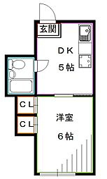 アズ新宿 1DKの間取図画像