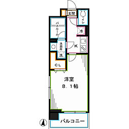 ステージファースト新宿西落合 1Kの間取図画像