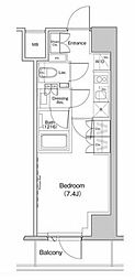 ザ・パークハビオ中野富士見町ガーデン 1Kの間取図画像