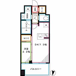 アジールコフレ中野坂上 1DKの間取図画像