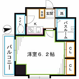 ラグジュアリーアパートメント東中野 1Kの間取図画像