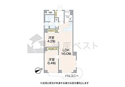 調布ヶ丘ハイツ 2LDKの間取図画像