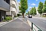 その他：青空に緑の並木が映える美しい前面道路。歩道が綺麗に整備されており、夜間の移動や大きな手荷物がある日も安心です。駅周辺の利便性を享受しながら、心地よい開放感を実感していただけるロケーションです。