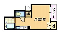 Osaka Metro谷町線 野江内代駅 徒歩5分の賃貸アパート 3階ワンルームの間取り