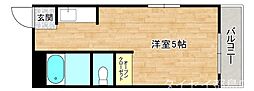 京阪本線 千林駅 徒歩3分の賃貸マンション 4階1Kの間取り