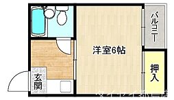 Osaka Metro谷町線 千林大宮駅 徒歩5分の賃貸マンション 3階1Kの間取り
