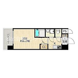 JR大阪環状線 桜ノ宮駅 徒歩3分の賃貸マンション 3階1Kの間取り