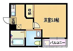 Osaka Metro谷町線 野江内代駅 徒歩3分の賃貸マンション 1階1Kの間取り