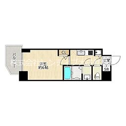 Osaka Metro谷町線 都島駅 徒歩8分の賃貸マンション 10階1Kの間取り