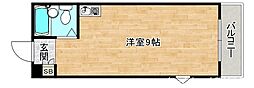 Osaka Metro今里筋線 太子橋今市駅 徒歩2分の賃貸マンション 3階ワンルームの間取り