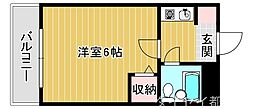 Osaka Metro谷町線 野江内代駅 徒歩4分の賃貸マンション 7階1Kの間取り