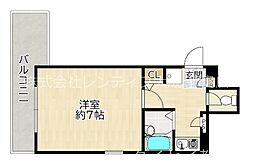 Osaka Metro谷町線 都島駅 徒歩11分の賃貸マンション 6階1Kの間取り