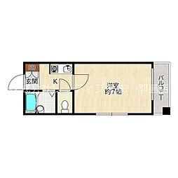JR大阪環状線 京橋駅 徒歩7分の賃貸マンション 3階1Kの間取り