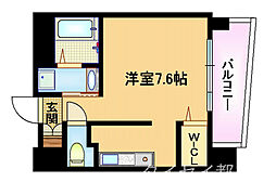 JR大阪環状線 京橋駅 徒歩5分の賃貸マンション 3階1Kの間取り