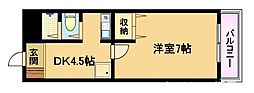 Osaka Metro谷町線 野江内代駅 徒歩7分の賃貸マンション 3階1Kの間取り