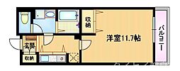 エクセレントOBPバンクスEAST 1Kの間取図画像
