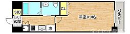 ルクレ京橋 1Kの間取図画像