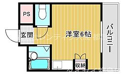 マンションSumus ワンルームの間取図画像