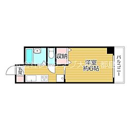 サンライズマンション 1Kの間取図画像