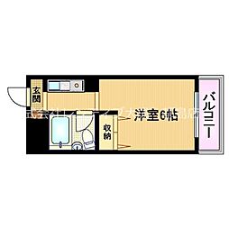 メゾンセシカ 1Kの間取図画像