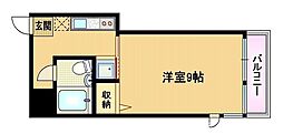 エクセドラ都島本通 1Kの間取図画像