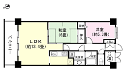 ライオンズマンション川奈マリンビュー 2LDKの間取図画像