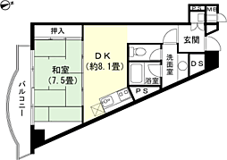伊豆ビューグランドハイツ 1DKの間取図画像
